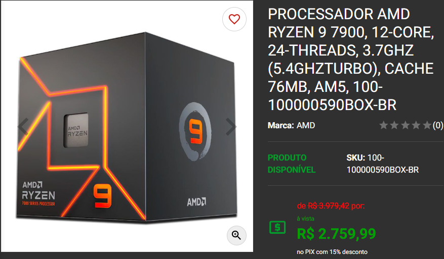 Processador AMD: 3 opções de CPU em promoção no site da Pichau 4 Processador AMD: 3 opções de CPU em promoção no site da Pichau Captura de tela 2025 02 25 162514.png