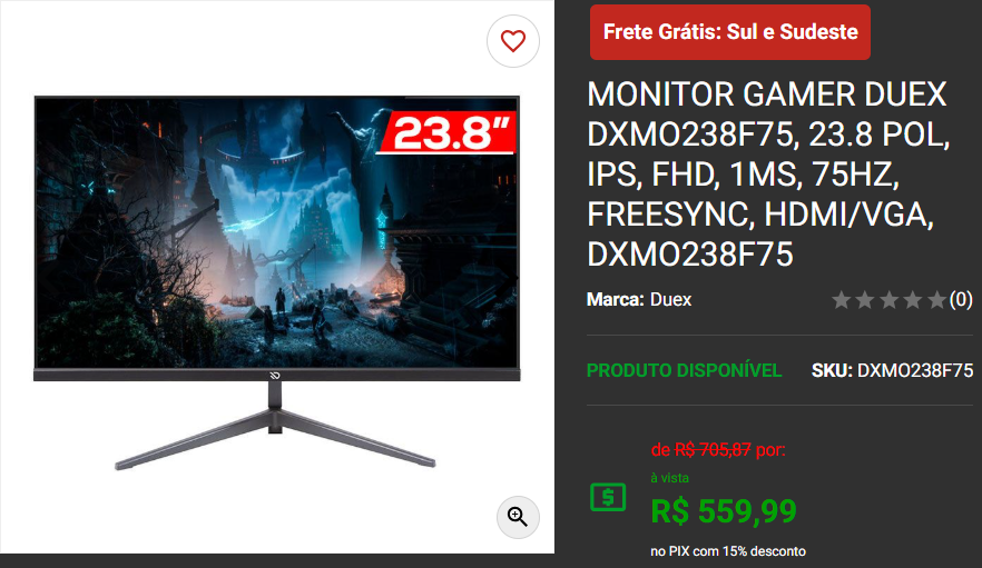 Monitor Gamer Custo-Benefício: 3 opções em promoção 2 Monitor Gamer Custo-Benefício: 3 opções em promoção Captura de tela 2025 02 25 164545.png