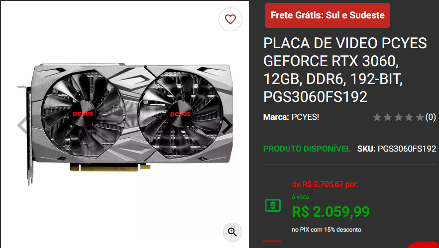 Placa de vídeo em promoção: 3 opções disponíveis na Pichau 1 Placa de vídeo em promoção: 3 opções disponíveis na Pichau Captura de tela 2025 02 26 165020.png