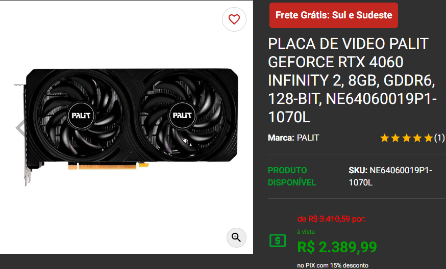 Placa de vídeo em promoção: 3 opções disponíveis na Pichau 2 Placa de vídeo em promoção: 3 opções disponíveis na Pichau Captura de tela 2025 02 26 165030.png
