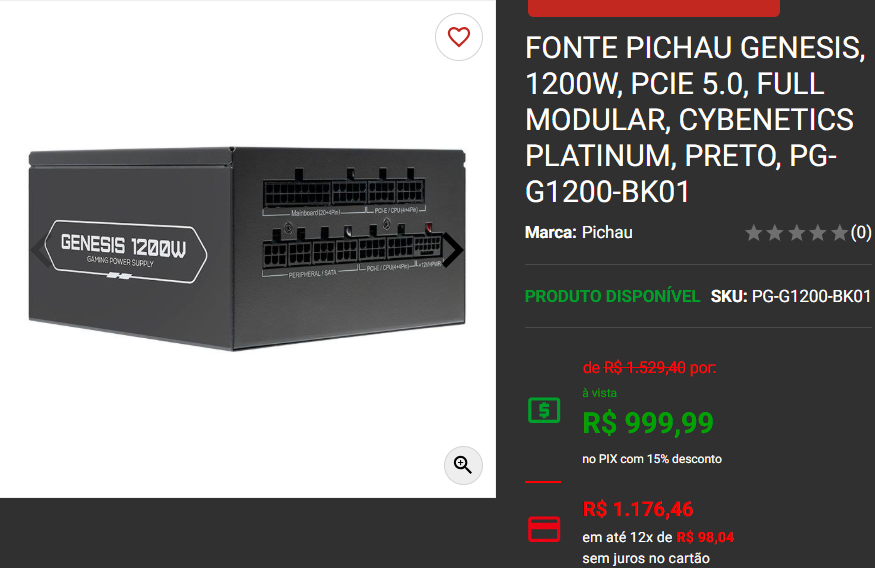 Fonte Full Modular: 3 opções em promoção na Pichau Captura de tela 2025 02 27 160333.png