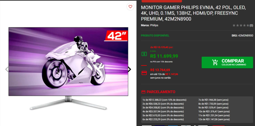 Monitor profissional: 3 opções com tempo de resposta abaixo de 1ms 4 Monitor profissional: 3 opções com tempo de resposta abaixo de 1ms Captura de tela 2025 02 28 134937