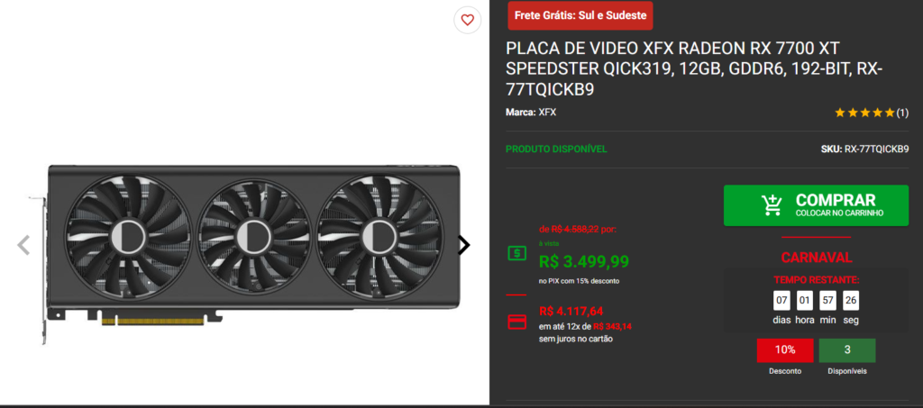 Placa de vídeo AMD: 3 opções em promoção no site 3 Placa de vídeo AMD: 3 opções em promoção no site Captura de tela 2025 02 28 150237