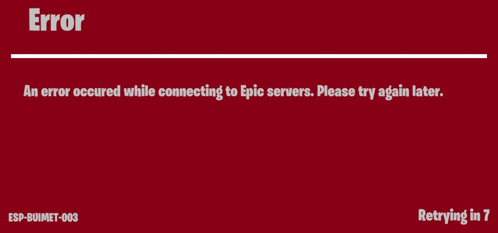 erro ESP Fortnite