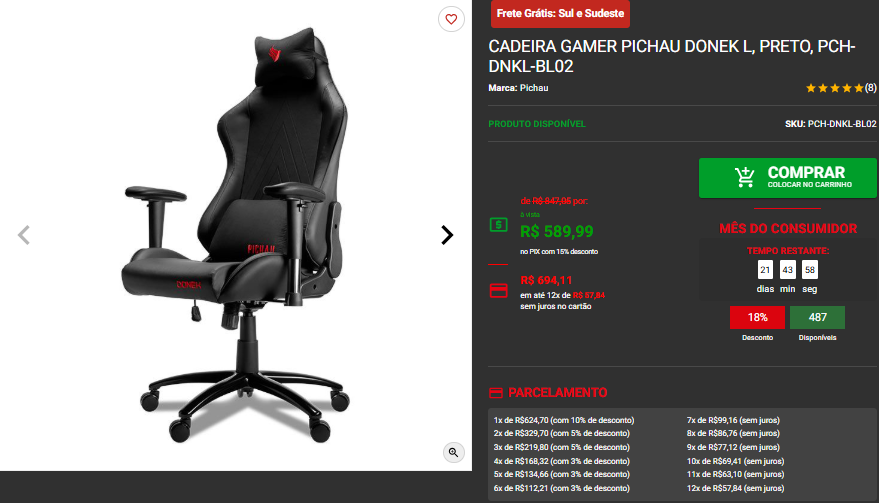 Mês do Consumidor na Pichau: confira 3 cadeiras gamers em promoção 3 Mês do Consumidor na Pichau: confira 3 cadeiras gamers em promoção Captura de tela 2025 03 07 153306.png