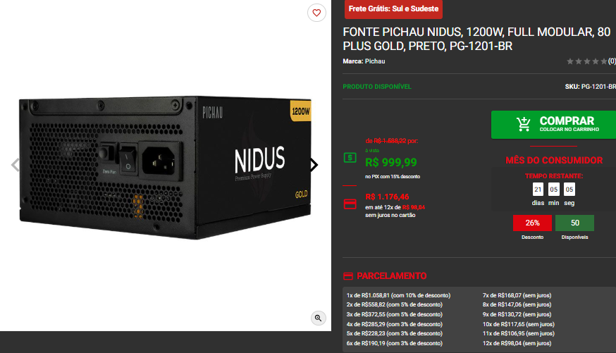 Mês do Consumidor na Pichau: Confira a variedade de promoções Captura de tela 2025 03 07 161200.png