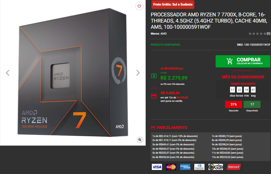 Processador AM5 em promoção: 3 opções disponíveis na Pichau Captura de tela 2025 03 10 175717.png