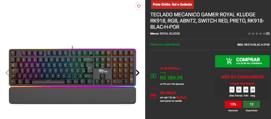 Teclado Gamer: 3 opções em promoção no site da Pichau 4 Teclado Gamer: 3 opções em promoção no site da Pichau Captura de tela 2025 03 17 105236.png