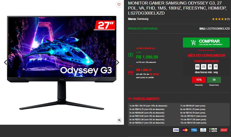 Monitor Gamer: 3 opções por menos de R$2.000 na Pichau 2 Monitor Gamer: 3 opções por menos de R$2.000 na Pichau Captura de tela 2025 03 19 170552.png