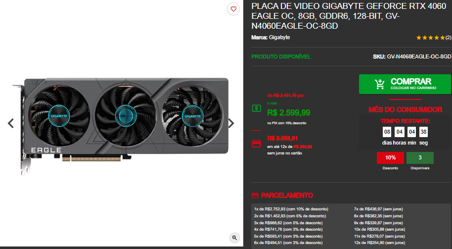 Geforce RTX 4060: 3 opções em promoção na Pichau 4 Geforce RTX 4060: 3 opções em promoção na Pichau Captura de tela 2025 03 20 121227.png