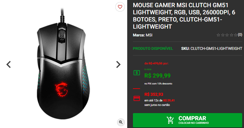 Mouse gamer em promoção: 3 opções competitivas por menos de R$400 2 Mouse gamer em promoção: 3 opções competitivas por menos de R$400 Captura de tela 2025 03 27 120641.png