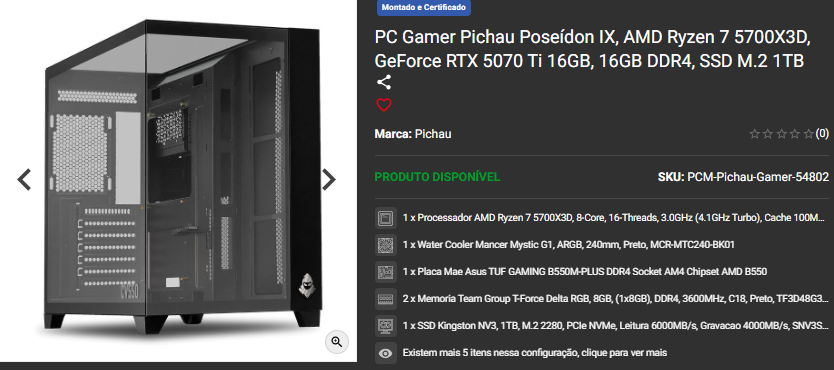 PC Gamer com RTX 5070: 3 promoções na Pichau para aproveitar Captura de tela 2025 03 28 144627.png