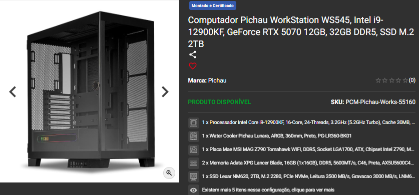 PC Gamer com RTX 5070: 3 promoções na Pichau para aproveitar Captura de tela 2025 03 28 144820.png