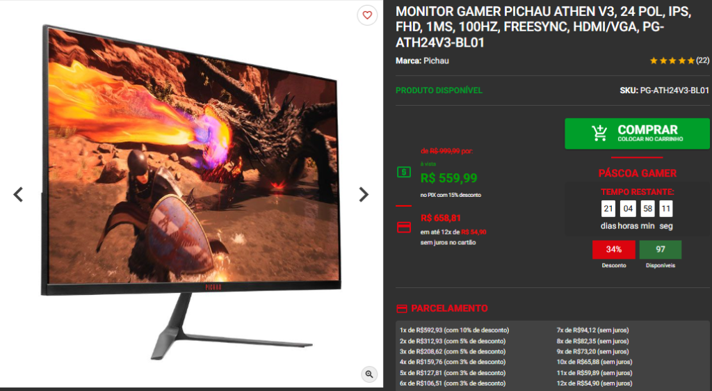 Páscoa Gamer: Confira as promoções disponíveis na Pichau 3 Páscoa Gamer: Confira as promoções disponíveis na Pichau Captura de tela 2025 03 31 120152