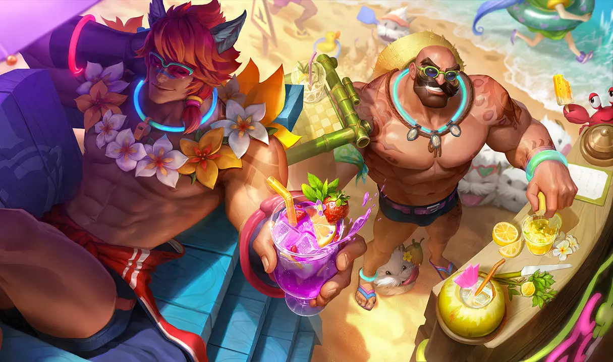 Braum skin curtindo o verão