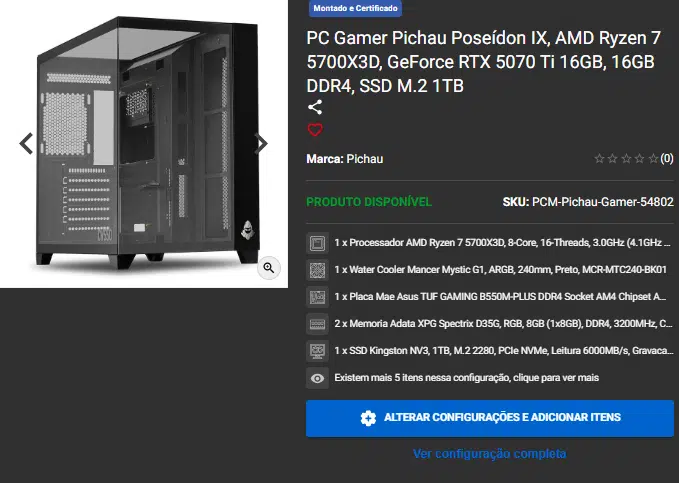 Promoção de Páscoa: 3 opções de PC Gamer robustos na Pichau 4 Promoção de Páscoa: 3 opções de PC Gamer robustos na Pichau Captura de tela 2025 04 04 105703.png