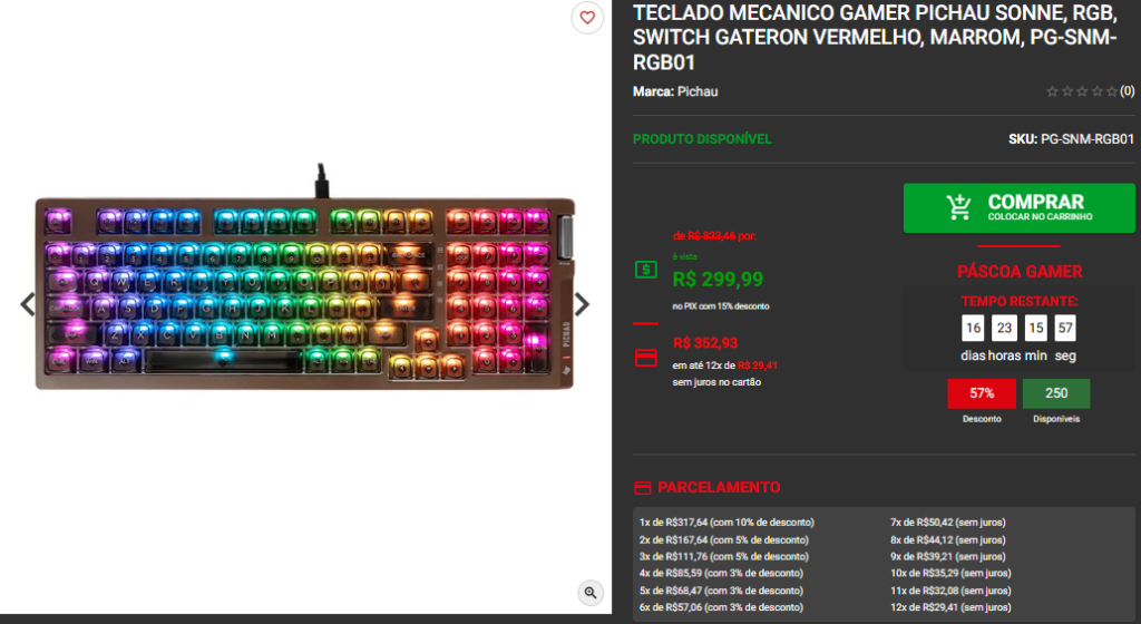 Páscoa Gamer: 3 periféricos para aproveitar as promoções da Pichau Captura de tela 2025 04 04 174406