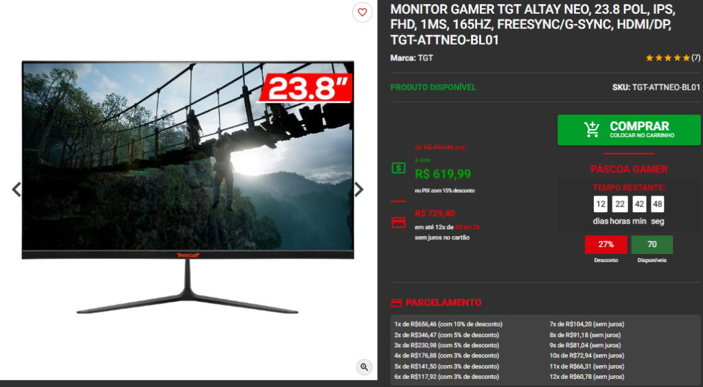 Páscoa Gamer: 3 Promoções Perfeitas de Monitor Gamer 2 Páscoa Gamer: 3 Promoções Perfeitas de Monitor Gamer Captura de tela 2025 04 08 181715