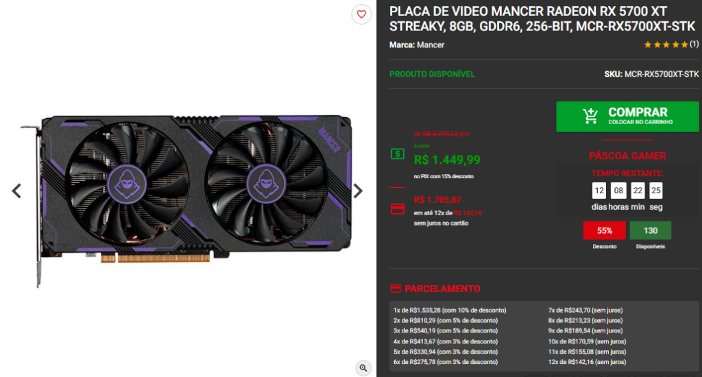 Placa de vídeo em promoção: 3 opções disponíveis na Pichau Captura de tela 2025 04 09 083742