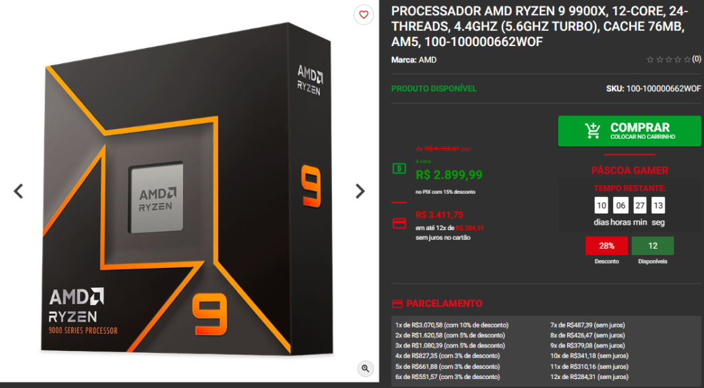Processadores AMD: 3 promoções de AM5 para aproveitar na Pichau 2 Processadores AMD: 3 promoções de AM5 para aproveitar na Pichau Captura de tela 2025 04 11 103251