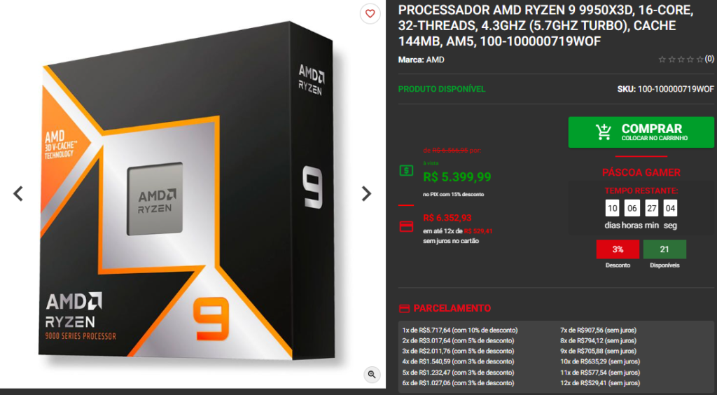 Processadores AMD: 3 promoções de AM5 para aproveitar na Pichau 4 Processadores AMD: 3 promoções de AM5 para aproveitar na Pichau Captura de tela 2025 04 11 103259