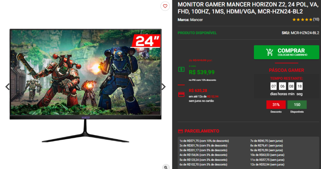 Monitores Pichau em promoção: Descontos de até 40% 2 Monitores Pichau em promoção: Descontos de até 40% Captura de tela 2025 04 14 105145