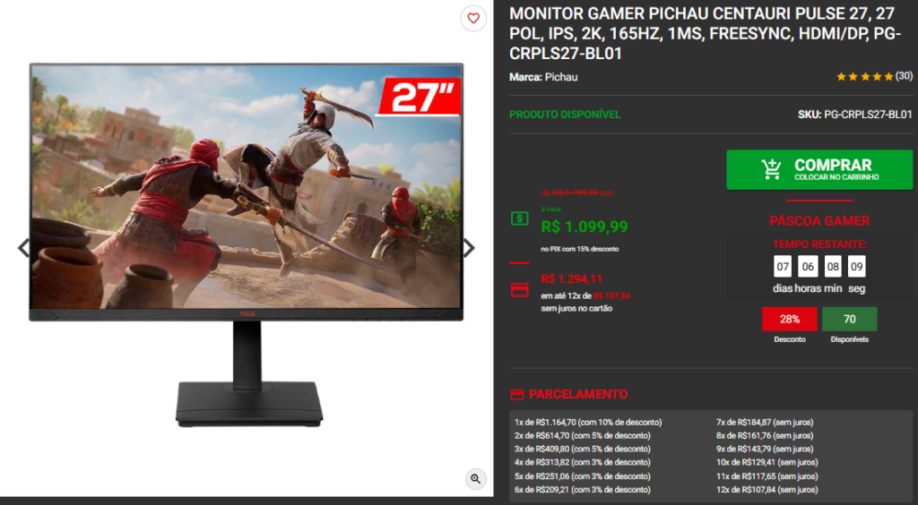Monitores Pichau em promoção: Descontos de até 40% 4 Monitores Pichau em promoção: Descontos de até 40% Captura de tela 2025 04 14 105154