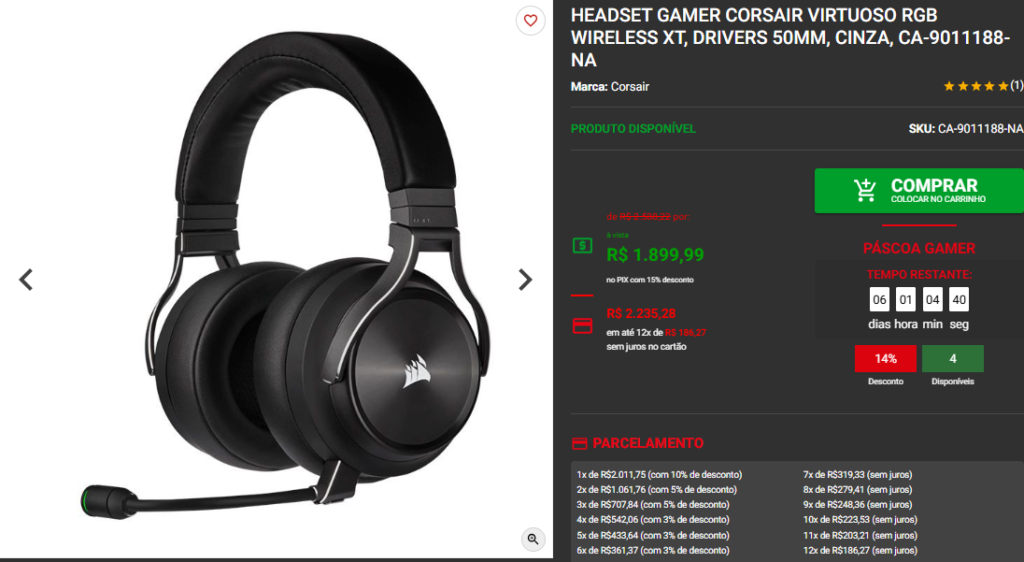 Páscoa Gamer: 3 opções de Headset Gamer para aproveitar na Promoção 4 Páscoa Gamer: 3 opções de Headset Gamer para aproveitar na Promoção Captura de tela 2025 04 15 155527