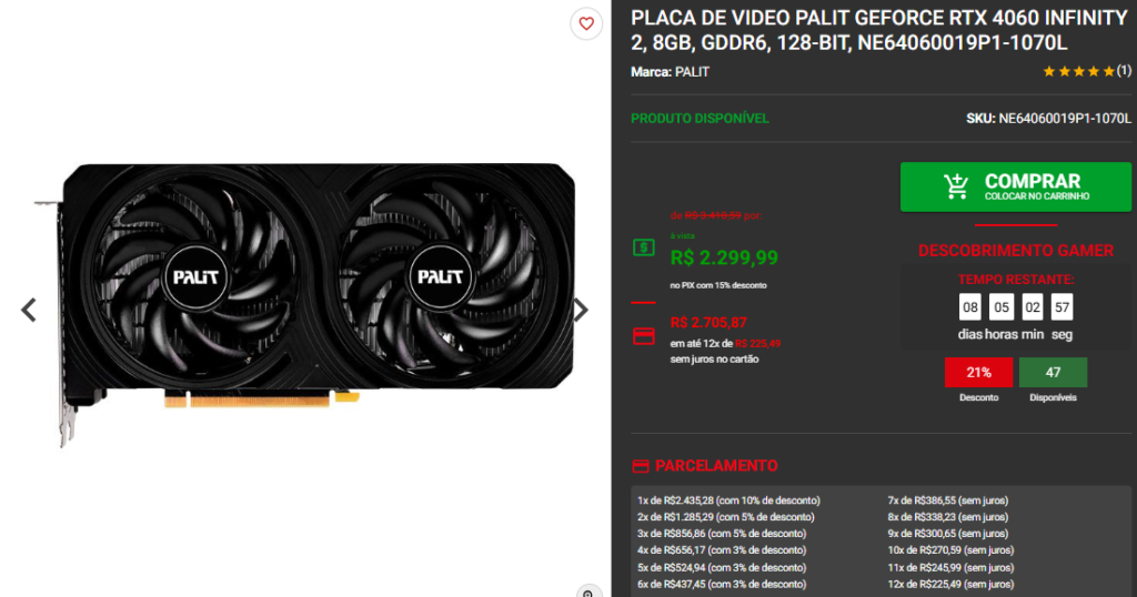 Placa de vídeo NVIDIA: 3 opções em promoção no site da Pichau 2 Placa de vídeo NVIDIA: 3 opções em promoção no site da Pichau Captura de tela 2025 04 22 115707