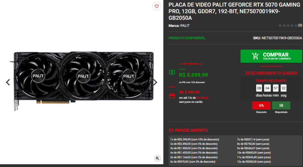 Placa de vídeo NVIDIA: 3 opções em promoção no site da Pichau 4 Placa de vídeo NVIDIA: 3 opções em promoção no site da Pichau Captura de tela 2025 04 22 120232
