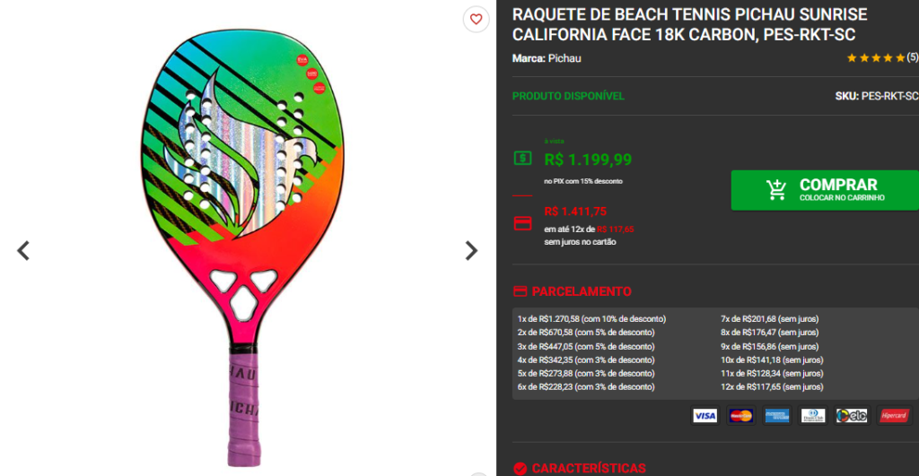 Pichau Lança Coleção Exclusiva de Raquetes de Beach Tennis Captura de tela 2025 04 24 171918