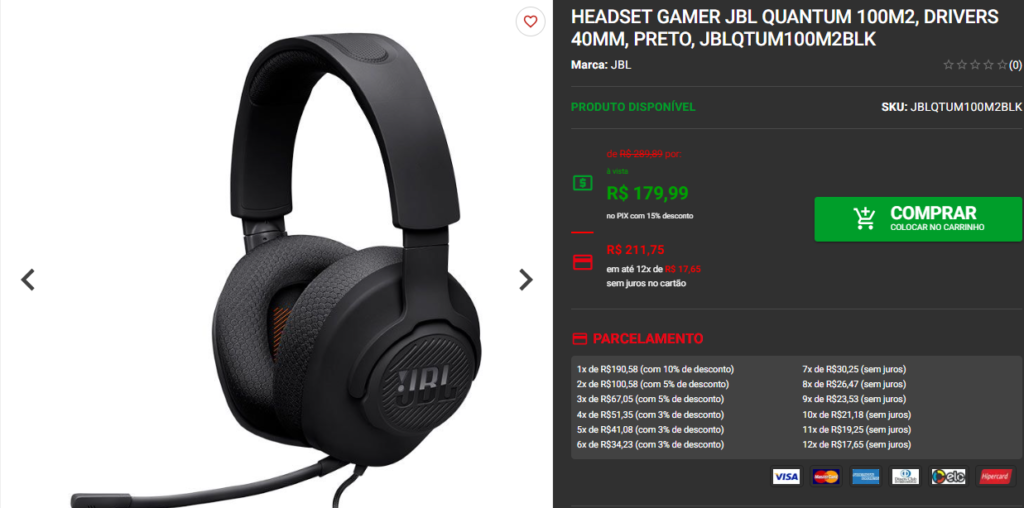 Fone de Ouvido Gamer: 3 opções na Pichau abaixo de R$ 300 Captura de tela 2025 04 25 172000