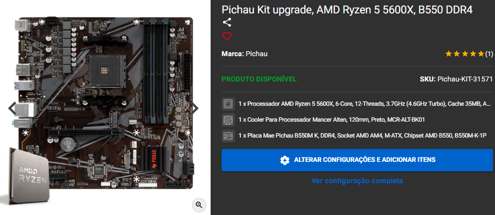Mega Prumo: 3 opções de Kit Upgrade disponíveis em promoção na Pichau 2 Mega Prumo: 3 opções de Kit Upgrade disponíveis em promoção na Pichau Captura de tela 2025 04 29 133205.png