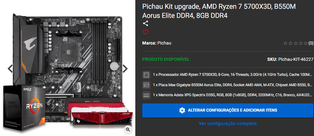 Mega Prumo: 3 opções de Kit Upgrade disponíveis em promoção na Pichau 4 Mega Prumo: 3 opções de Kit Upgrade disponíveis em promoção na Pichau Captura de tela 2025 04 29 133220.png
