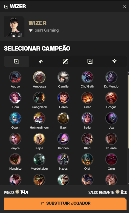 Fantasy do LoL: Entenda como funciona e como jogar o CartoLoL 7 Fantasy do LoL: Entenda como funciona e como jogar o CartoLoL Screenshot 223.png
