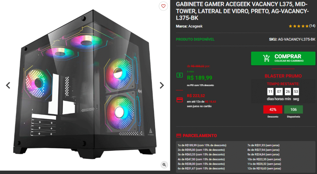 Gastando o Mínimo Possível Para Montar um PC Gamer pra Jogar em Full HD e 180Hz Captura de tela 2025 05 12 093313