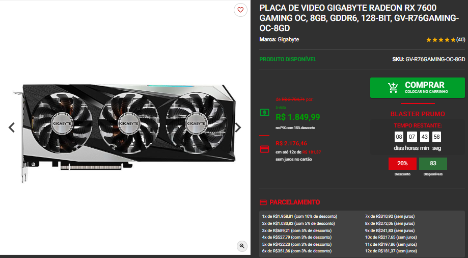 Super Prumo: 3 opções de placas de vídeo em promoção na Pichau 2 Super Prumo: 3 opções de placas de vídeo em promoção na Pichau Captura de tela 2025 05 15 091607.png