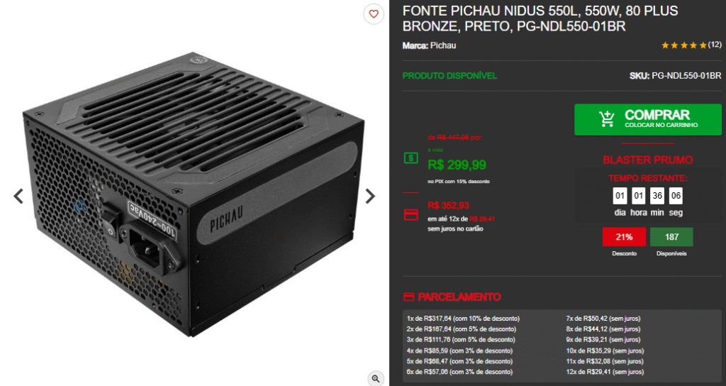 Fontes Pichau em promoção: confira 3 modelos de destaque disponíveis no Site 2 Fontes Pichau em promoção: confira 3 modelos de destaque disponíveis no Site Captura de tela 2025 05 22 152358