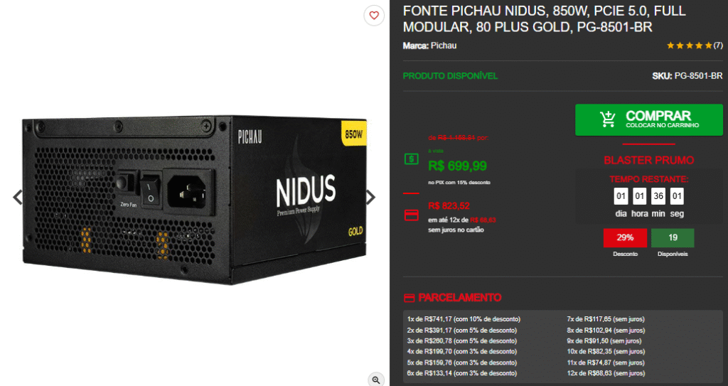 Fontes Pichau em promoção: confira 3 modelos de destaque disponíveis no Site 3 Fontes Pichau em promoção: confira 3 modelos de destaque disponíveis no Site Captura de tela 2025 05 22 152404