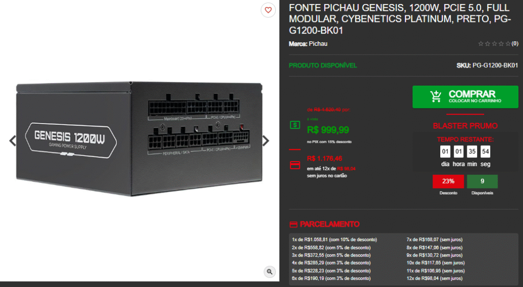 Fontes Pichau em promoção: confira 3 modelos de destaque disponíveis no Site 4 Fontes Pichau em promoção: confira 3 modelos de destaque disponíveis no Site Captura de tela 2025 05 22 152410