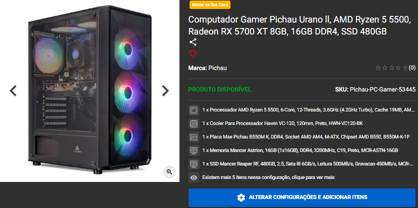 Promoção Orgulho Nerd: 3 PCs Gamers de destaque com desconto na Pichau Captura de tela 2025 05 28 122326.png