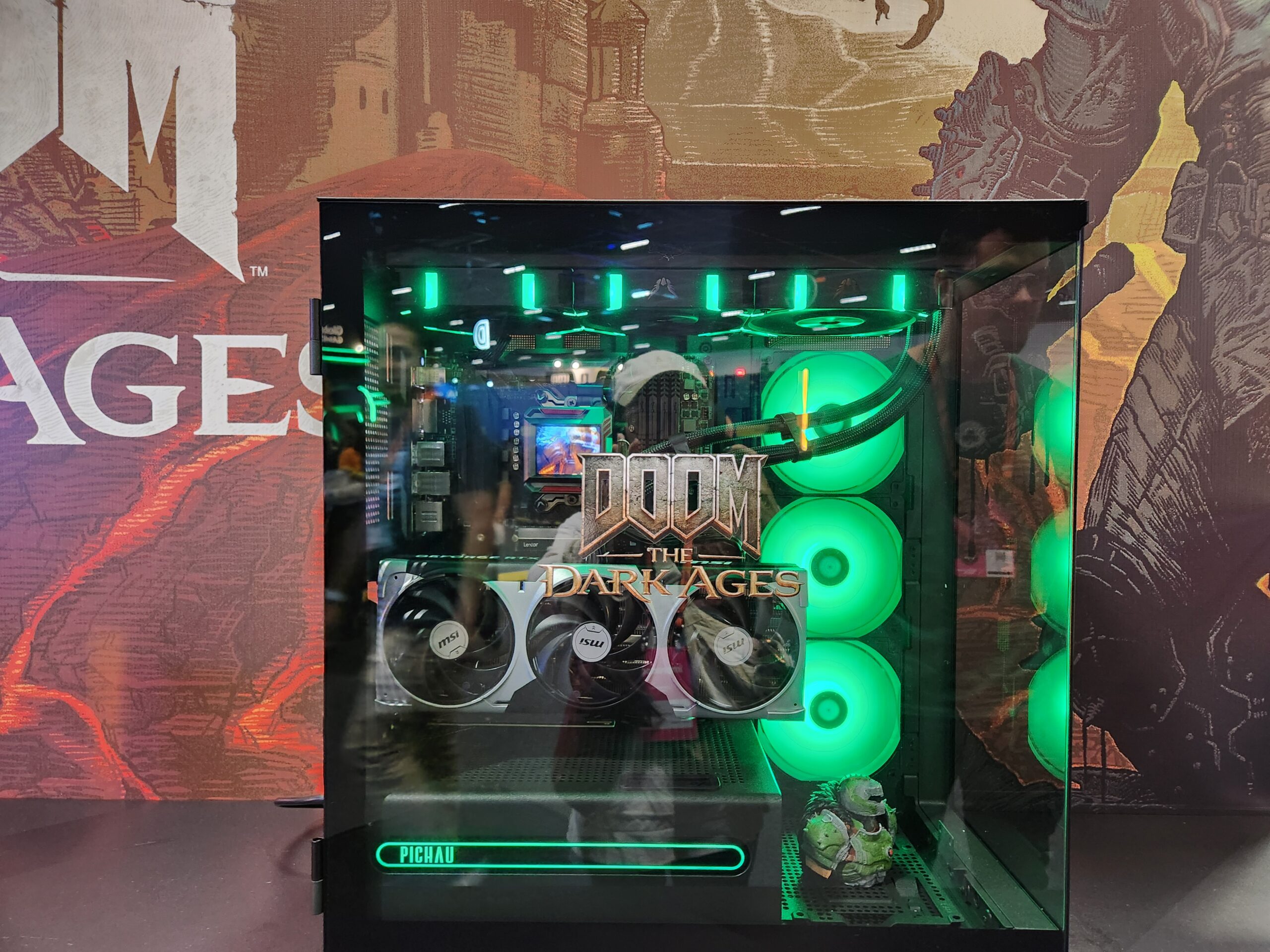 PC Gamer montado pela Pichau com a temática de Doom