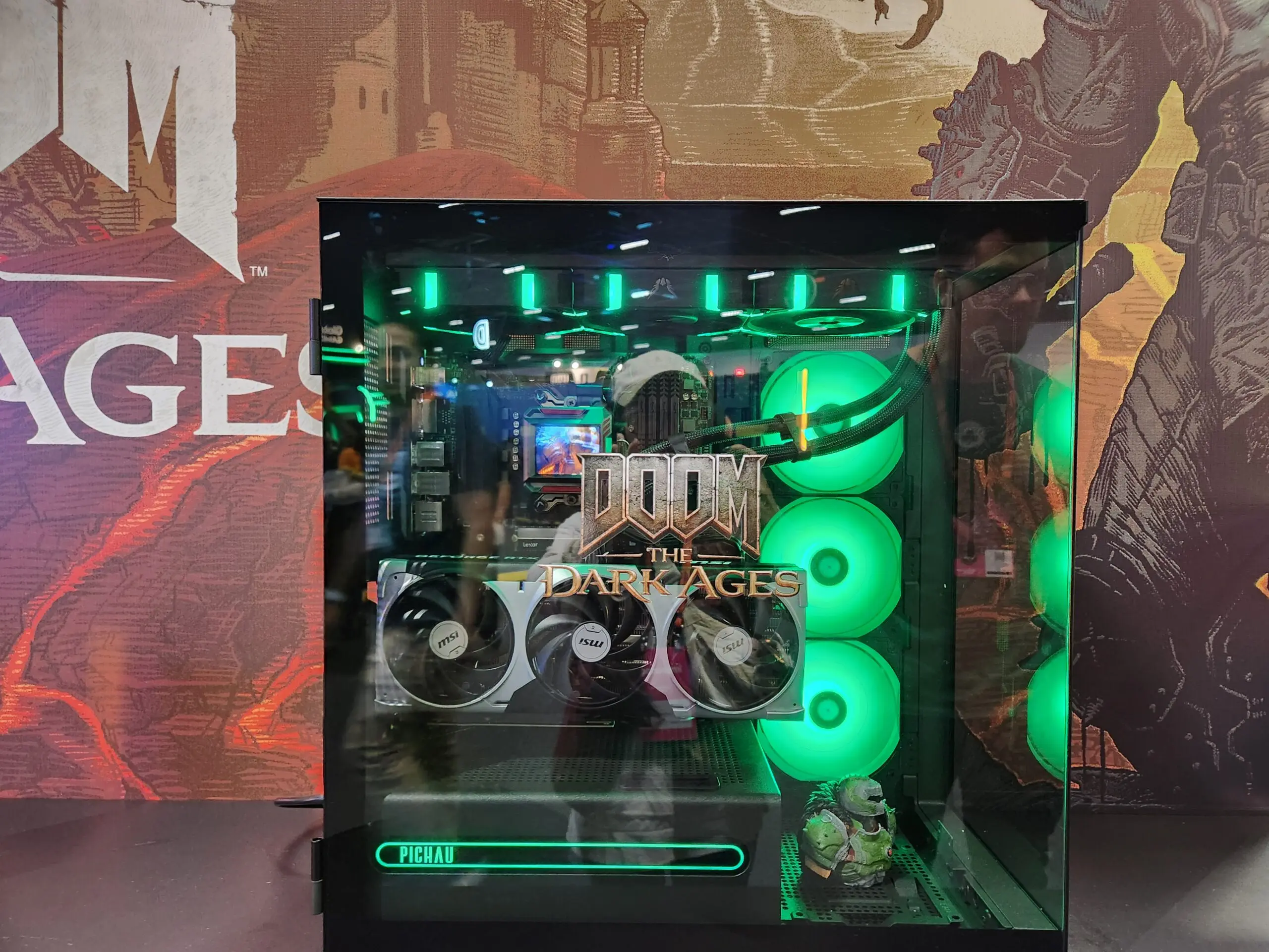 PC Gamer montado pela Pichau com a temática de Doom
