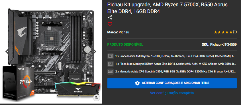 Prumozão na Pichau: 3 opções de Kit Upgrade com desconto na Pichau Captura de tela 2025 06 02 120542.png