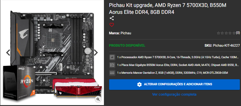 Prumozão na Pichau: 3 opções de Kit Upgrade com desconto na Pichau Captura de tela 2025 06 02 120546.png