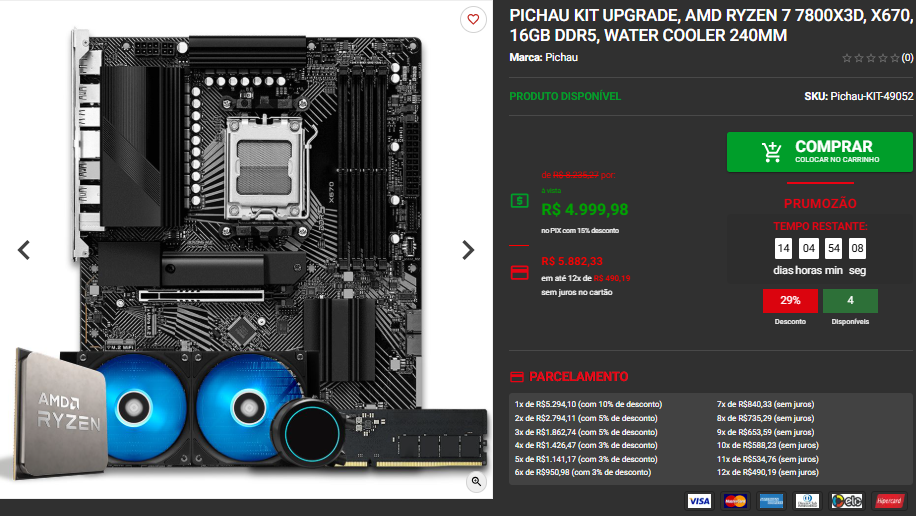 Prumozão na Pichau: 3 opções de Kit Upgrade com desconto na Pichau Captura de tela 2025 06 02 120557.png