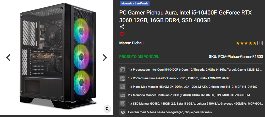 PC Gamer em promoção: 3 opções para presentear seu Mozão Captura de tela 2025 06 12 170927.png