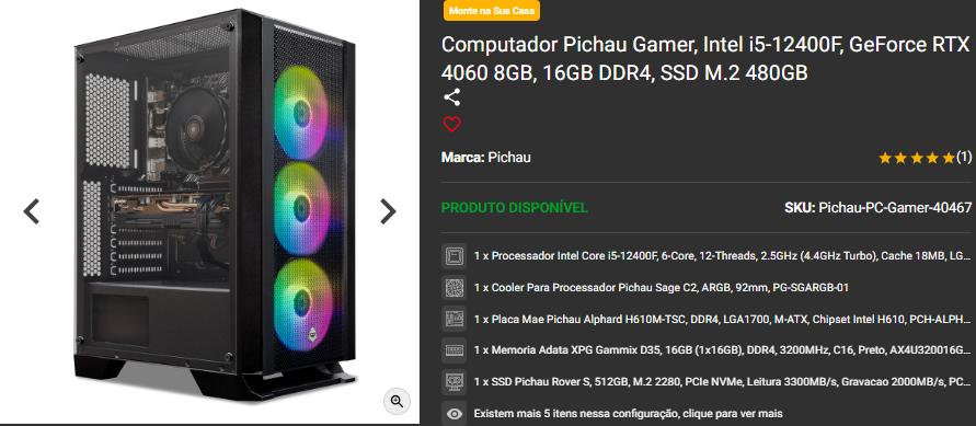 PC Gamer em promoção: 3 opções para presentear seu Mozão Captura de tela 2025 06 12 170932.png