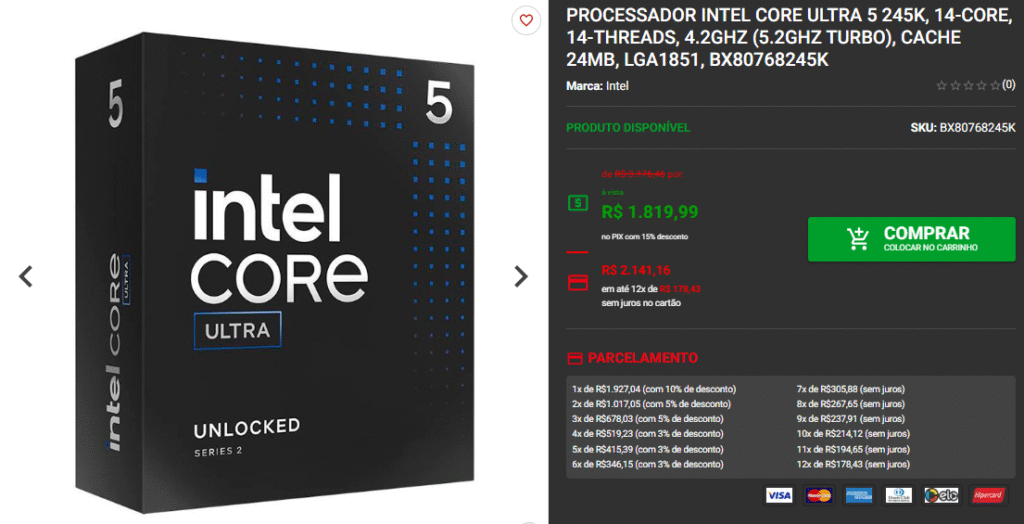 Processador Intel: 3 opções em promoção no site da Pichau 2 Processador Intel: 3 opções em promoção no site da Pichau Captura de tela 2025 06 13 165500