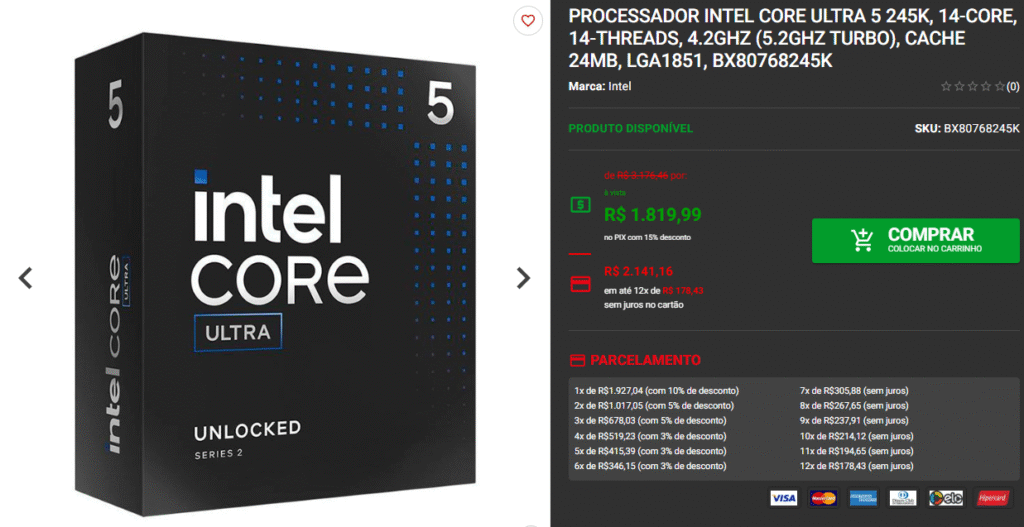 Review completo do Intel Core Ultra 5 245K: A Nova Era de Processadores para Desktops Captura de tela 2025 06 18 085200